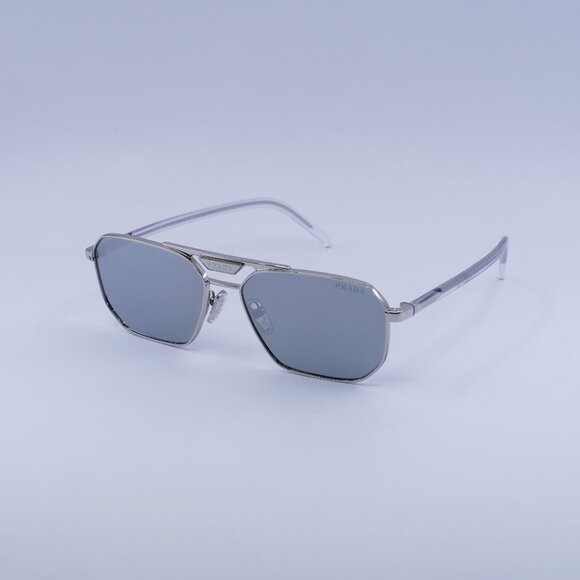 🕶️ New Prada PR58YS 1BC02R Sunglasses - Silver Frame - Picture 1 of 10